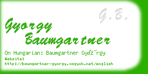 gyorgy baumgartner business card